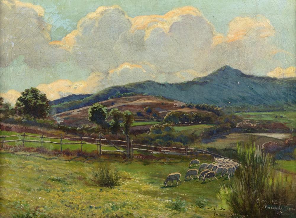 carlo montani saluzzo 1868 roma 1936 rocca di papa herd grazing 1935 · Finarte · 2022-11-10 Carlo Montani comparable auction result: carlo montani saluzzo 1868 roma 1936 rocca di papa herd grazing 1935