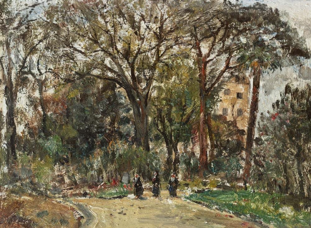 guido casciaro napoli 1900 1963 naples a walk in the villa 1946 · Finarte · 2022-11-10 Guido Casciaro comparable auction result: guido casciaro napoli 1900 1963 naples a walk in the villa 1946