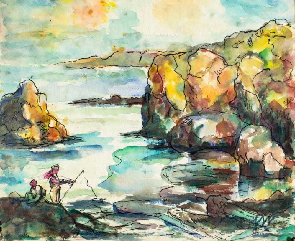 Josephine Mahaffey comparable auction result: josephine mahaffey tx 1903 1982 watercolor painting