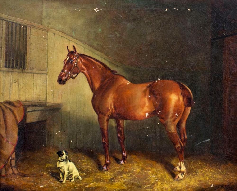 John Arnold Wheeler comparable auction result: john arnold wheeler uk 1821 1903 oil painting antique