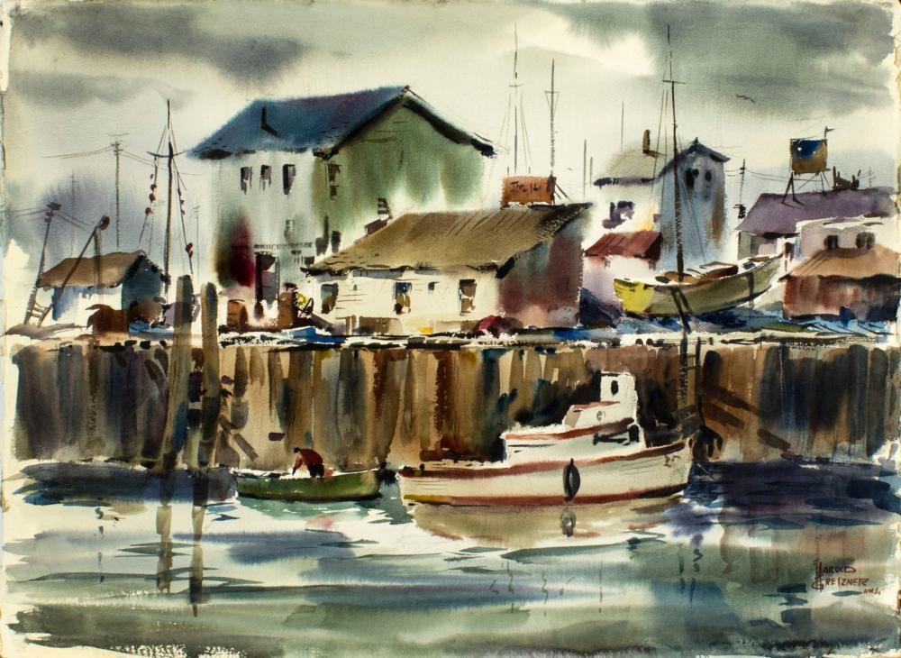 harold gretzner ca md 1902 1977 watercolor painting 2 sided · Broward Auction Gallery LLC · 2022-12-18 Harold Gretzner comparable auction result: harold gretzner ca md 1902 1977 watercolor painting 2 sided