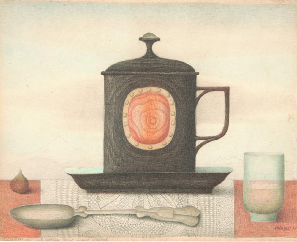 Siegfried Klapper comparable auction result: siegfried klapper windhoek namibia 1918 2012 saint christol stilleben mit schwarzer tasse und l ffel