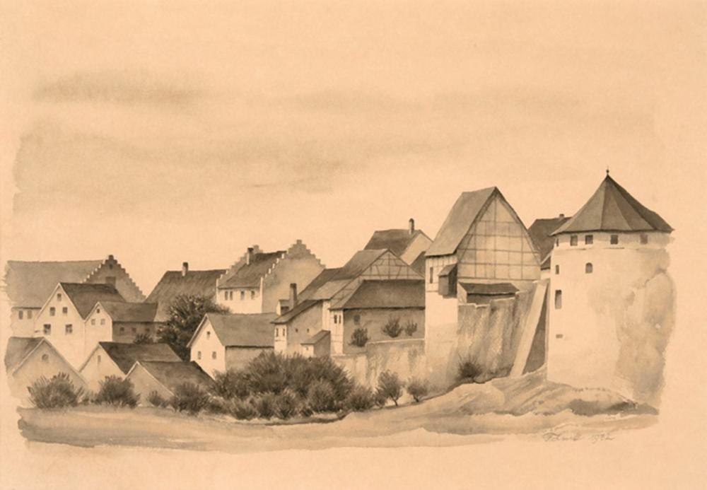 Franz Lenk comparable auction result: franz lenk langenbernsdorf im vogtland 1898 1968 schw bisch hall o t kleine stadtmauer
