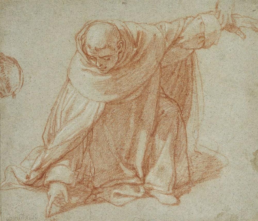 Bartolomeo Cesi comparable auction result: bartolomeo cesi italian 1556 1629 st peter martyr writing on t