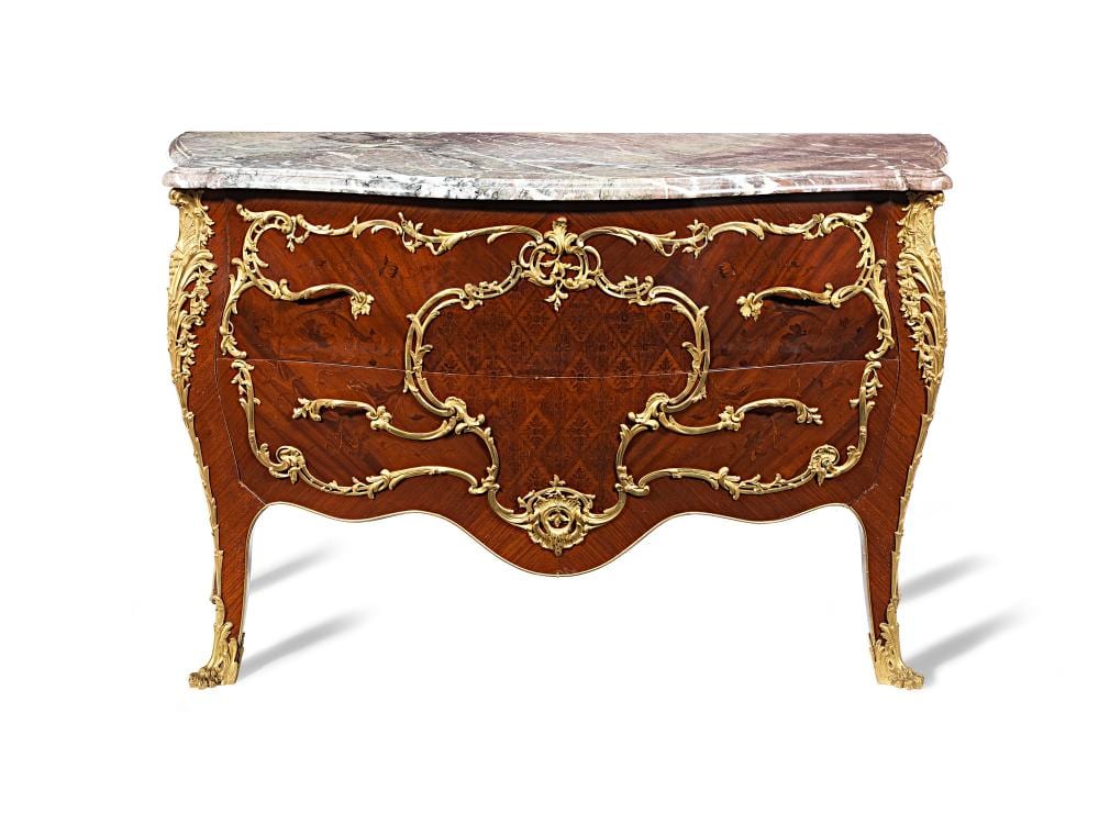 Michail Vasil'evic Nesterov comparable auction result: a late 19th century early 20th century louis xv style kingwood and marquetry commode retailed by m