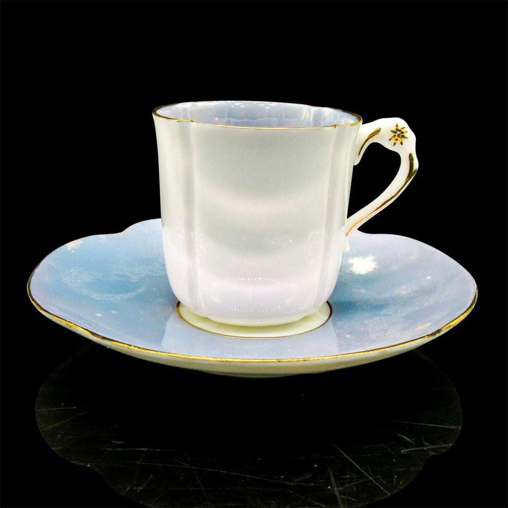 Ott & Brewer Belleek Porcelain Demitasse Cup and Saucer sold by Lion and Unicorn, lot 579 — auction record photograph