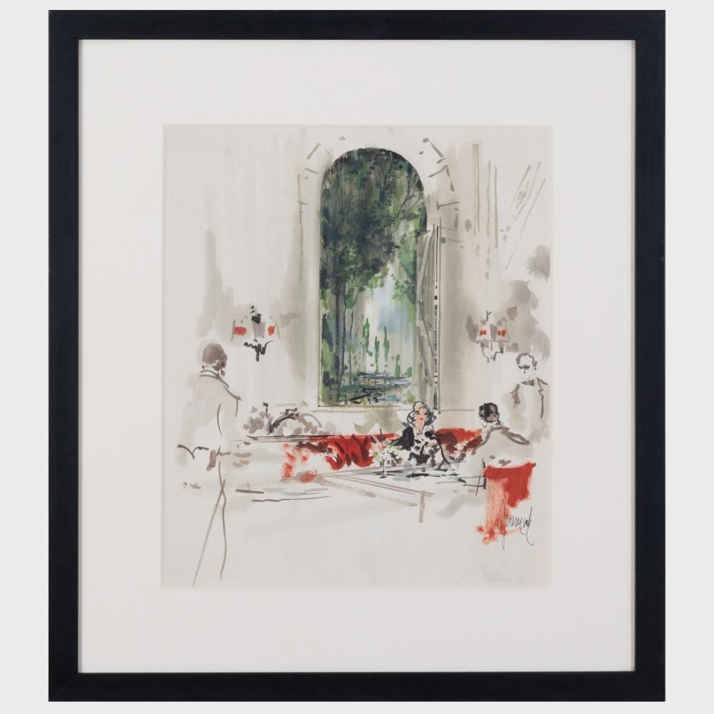Jeremiah Goodman comparable auction result: jeremiah goodman 1922 2017 interiors a pair