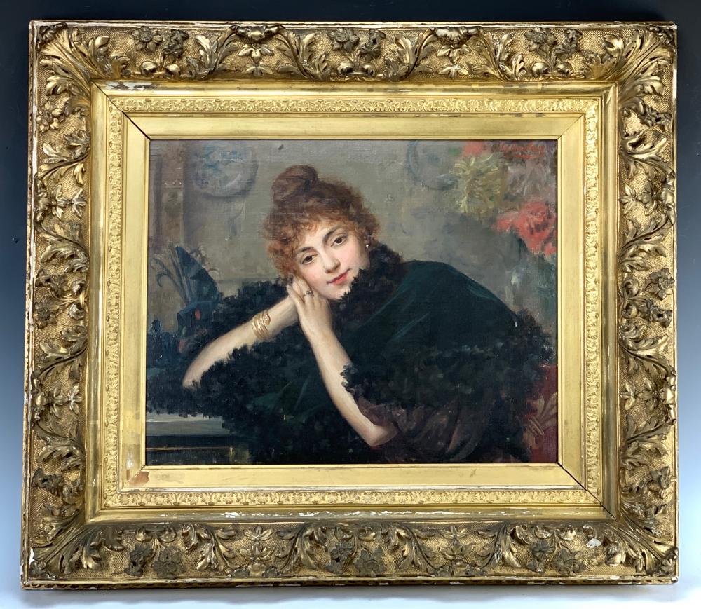 Paul de La Boulaye comparable auction result: paul de la boulaye 1849 1926 elegant lady