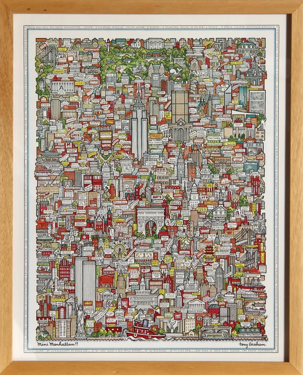 Tony Graham comparable auction result: tony graham mini manhattan poster