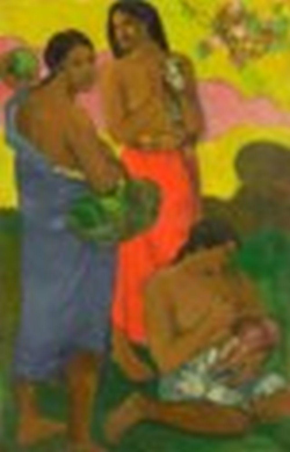 Paul Gauguin (1848-1903) Maternité II oil on burlap 37 1/4 x 24 in. (94.7 x comparable sale