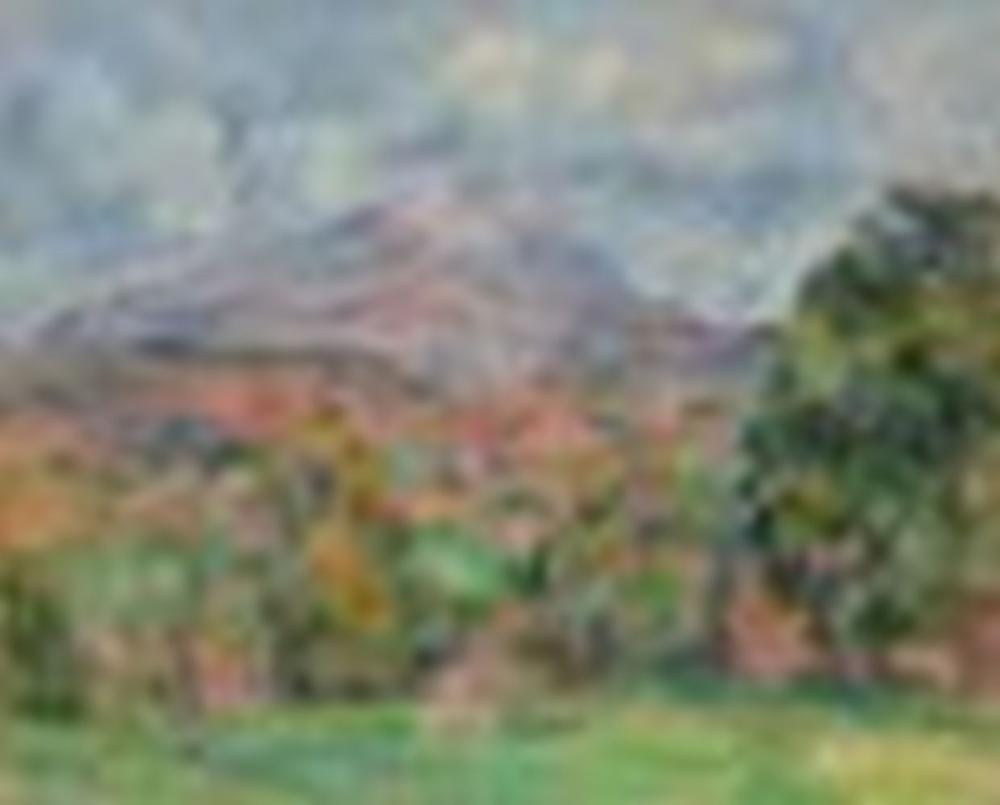 Paul Cezanne (1839-1906) La Montagne Sainte-Victoire oil on canvas 25 5/8 x comparable sale