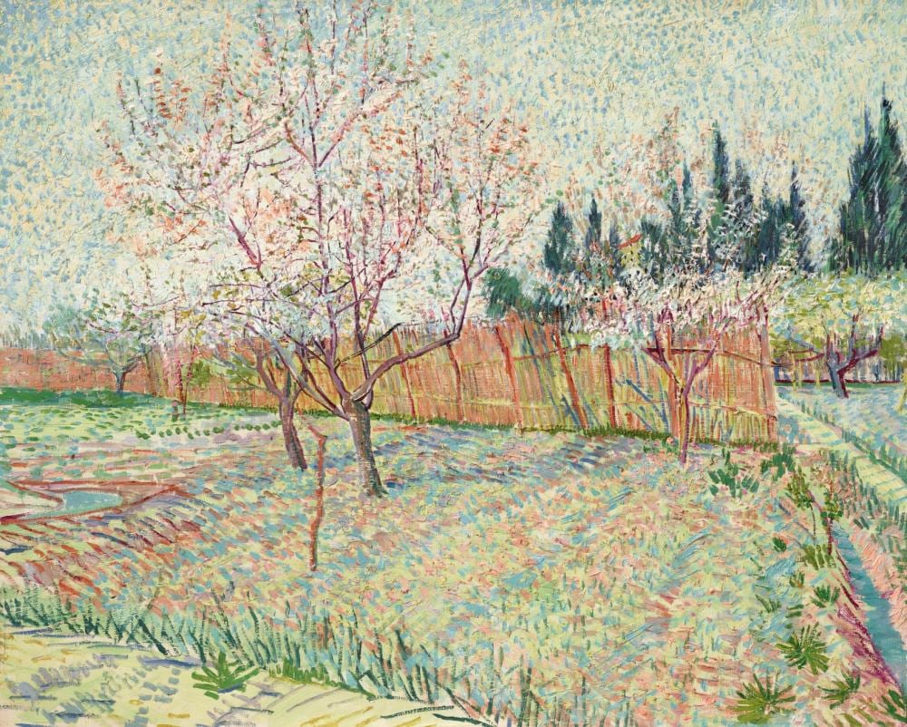 Vincent van Gogh (1853-1890) Verger avec cyprès oil on canvas 25 3/4 x 31 7 comparable sale