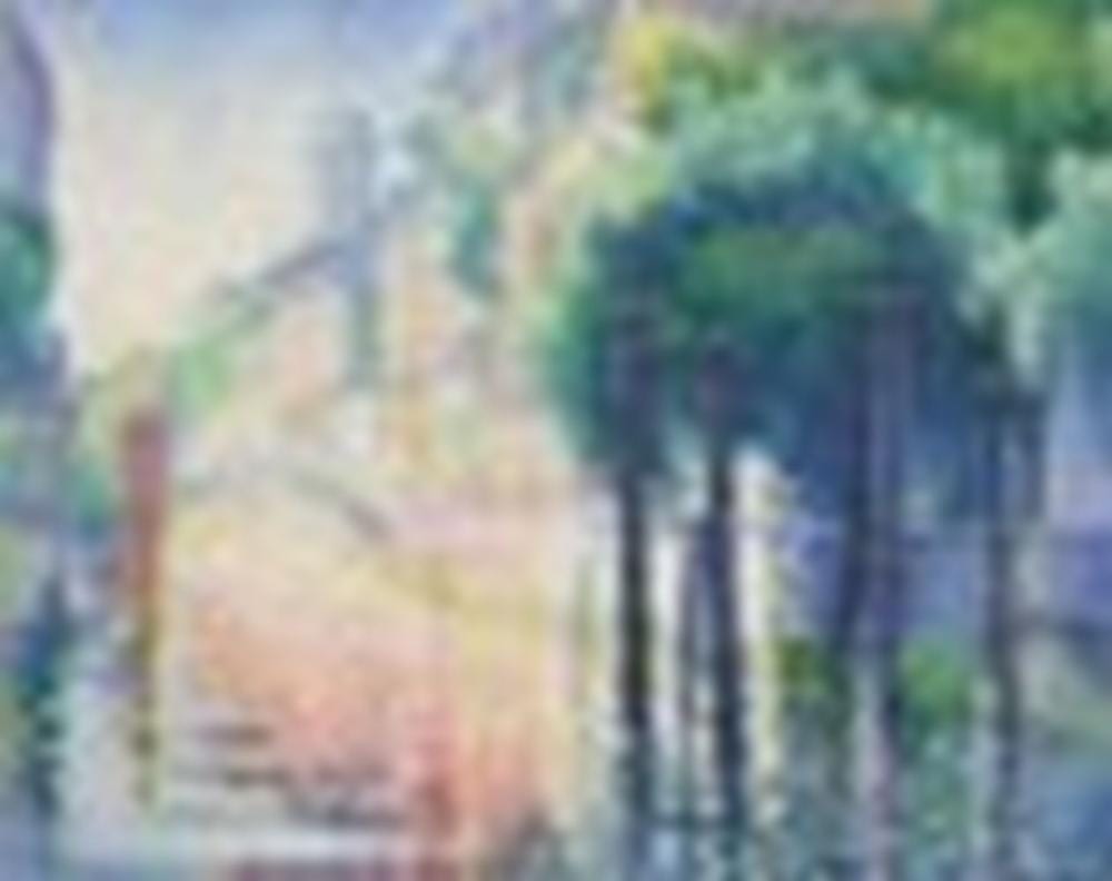 Henri-Edmond Cross (1856-1910) Rio San Trovaso, Venise oil on canvas 28 3/4 comparable sale