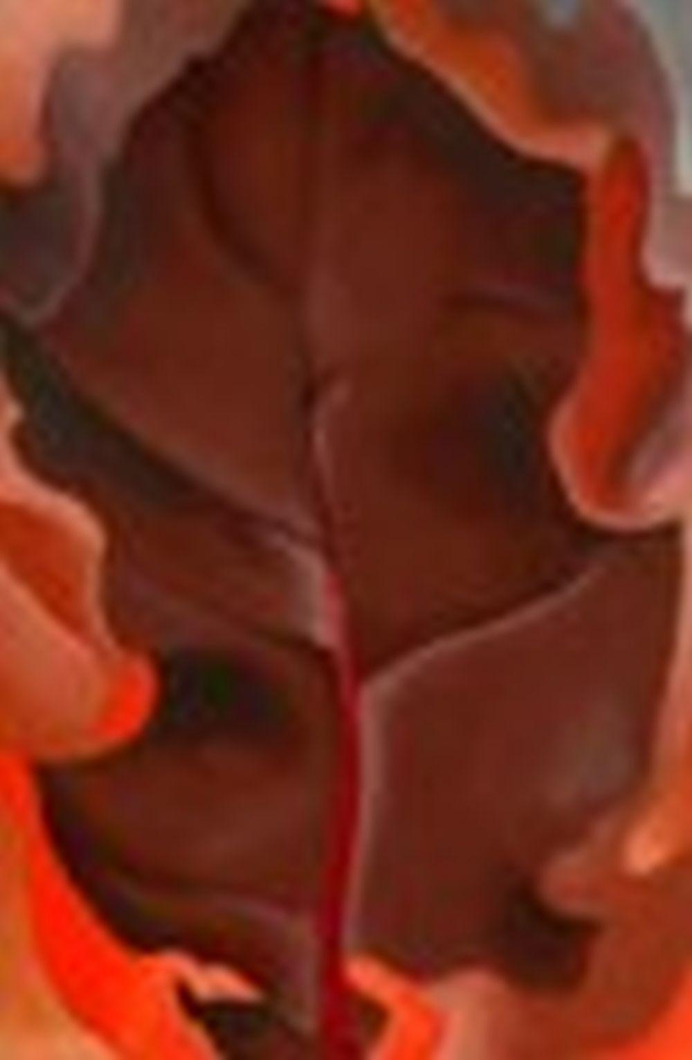 Georgia O'Keeffe (1887-1986) Autumn Leaf II oil on canvas 32 x 21 in. (81.3 comparable sale