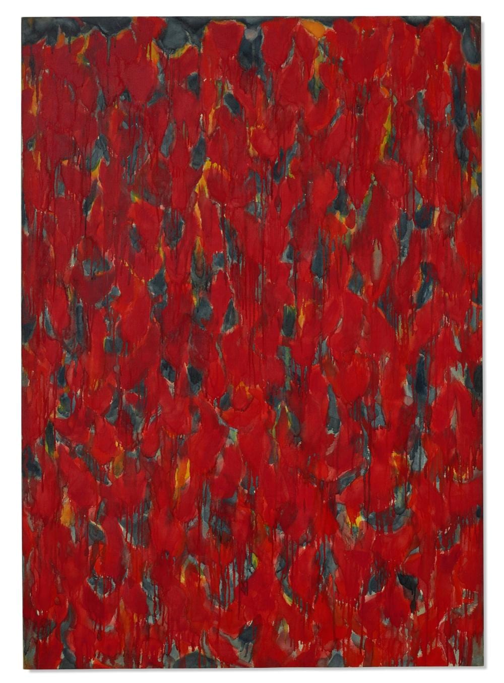 Sam Francis (1923-1994) Red No. 1 oil on canvas 64 x 45 in. (162.6 x 114.3 comparable sale