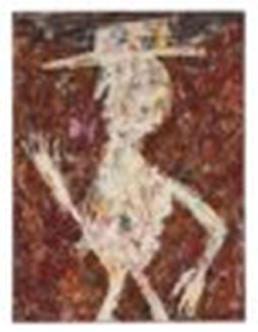 Jean Dubuffet (1901-1985) L'homme au papillon oil on canvas 51 x 38 1/8 in. comparable sale