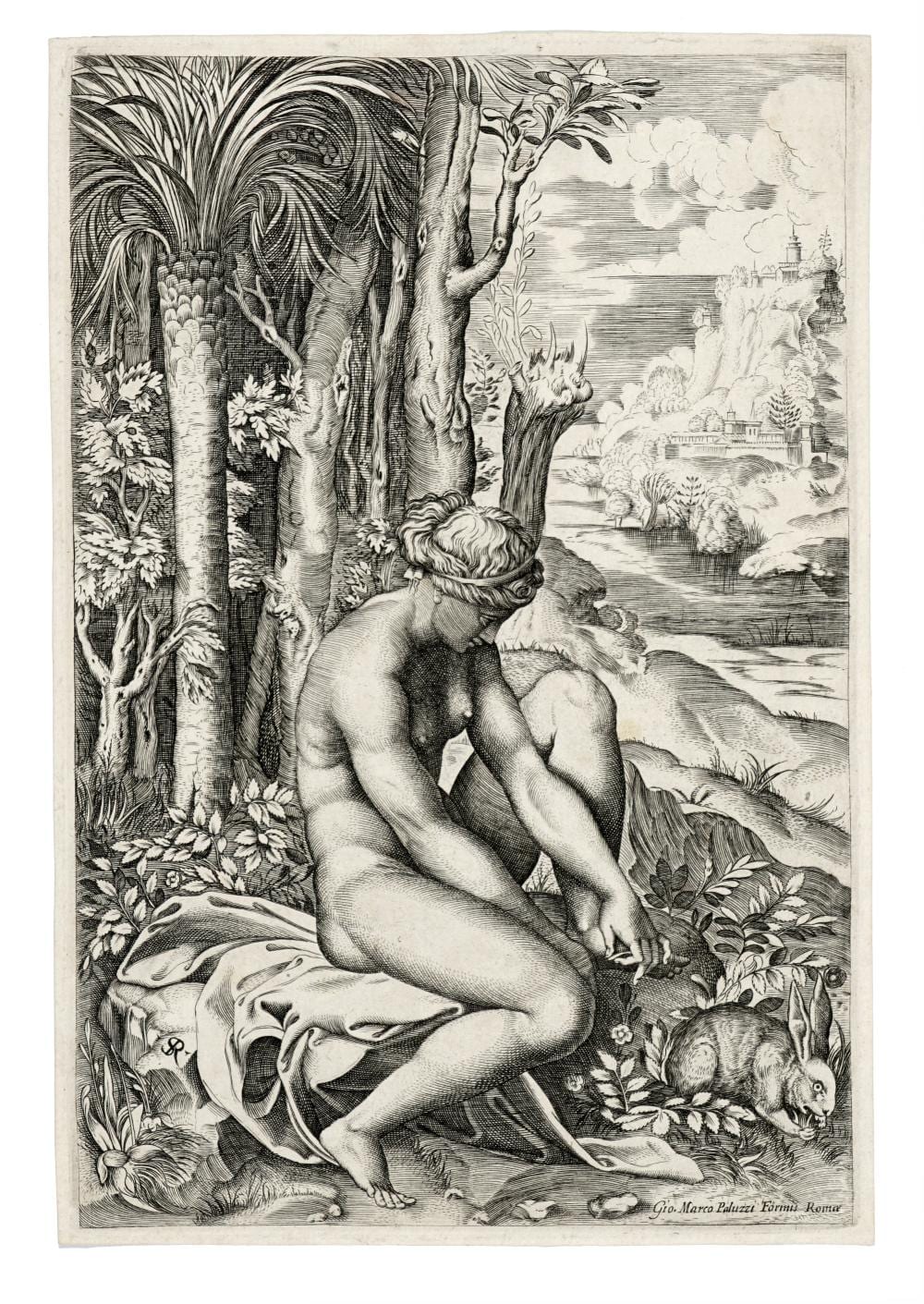 Marco Dente comparable auction result: marco dente venere spinaria 1516 ca
