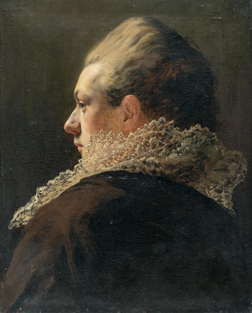 Karl Gussow comparable auction result: karl gussow schauspieler im rollenkost m mit spitzenkragen