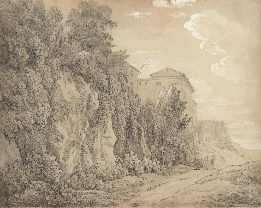 Simon Warnberger comparable auction result: simon warnberger italienische landschaft am nemisee