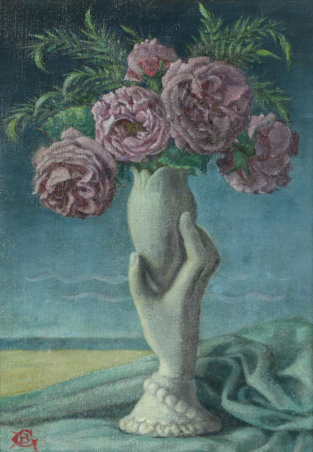 Beatrice Glenavy comparable auction result: beatrice glenavy 1883 1970 roses oils on canvas c 1952 signed with monogram lower left bg