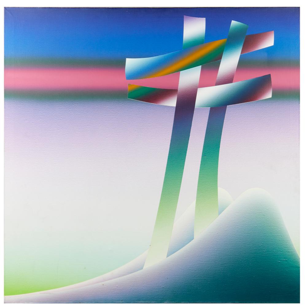Stefan Knapp, large acrylic, 1985 sold by Millea Bros Ltd, lot 1236 — auction record photograph