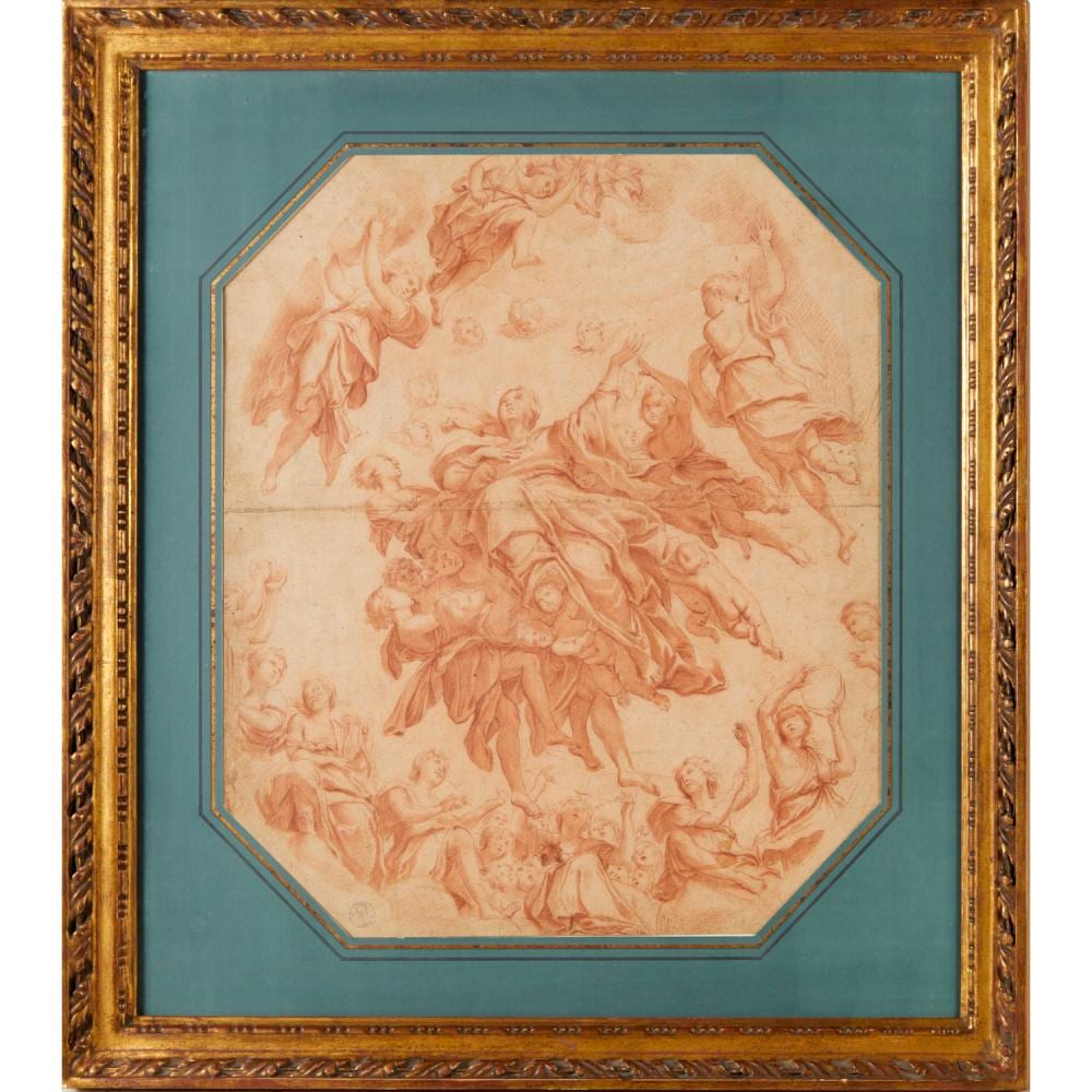 Domenichino comparable auction result: domenichino attrib sanguine drawing ex dhikeos