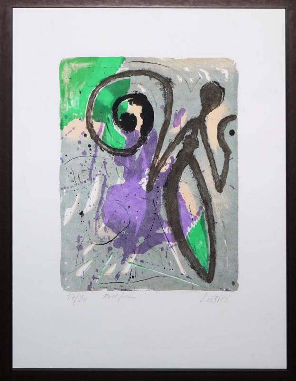 Dietrich Lusici comparable auction result: dietrich lusici 2 arbeiten gerahmt tagesblatt berlin sign farblitho erdfrau sign farblitho mit sandbeimischung