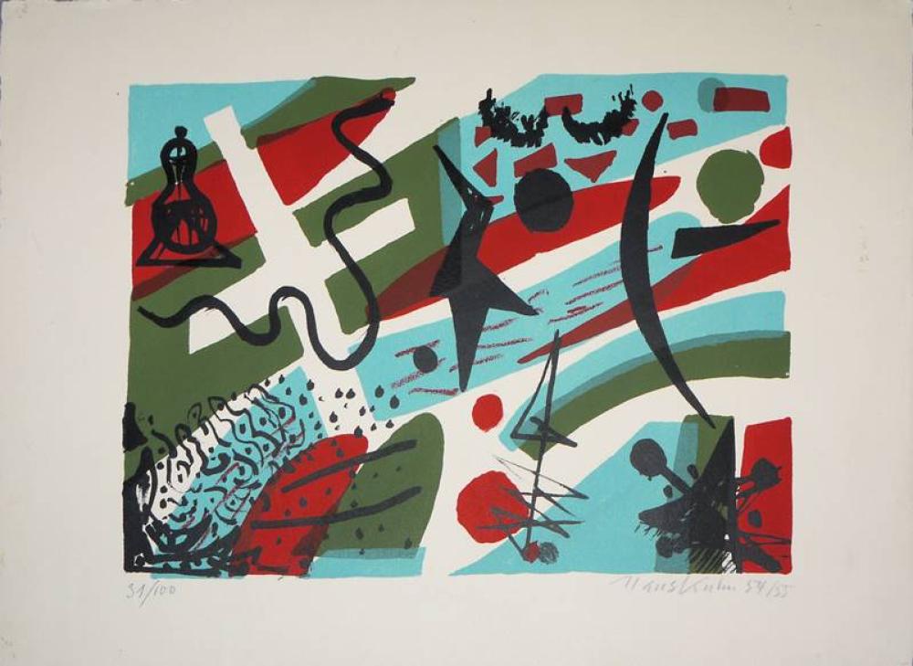 Hans (1905) Kuhn comparable auction result: hans kuhn 15 lithographien darunter eine mappe von 1948