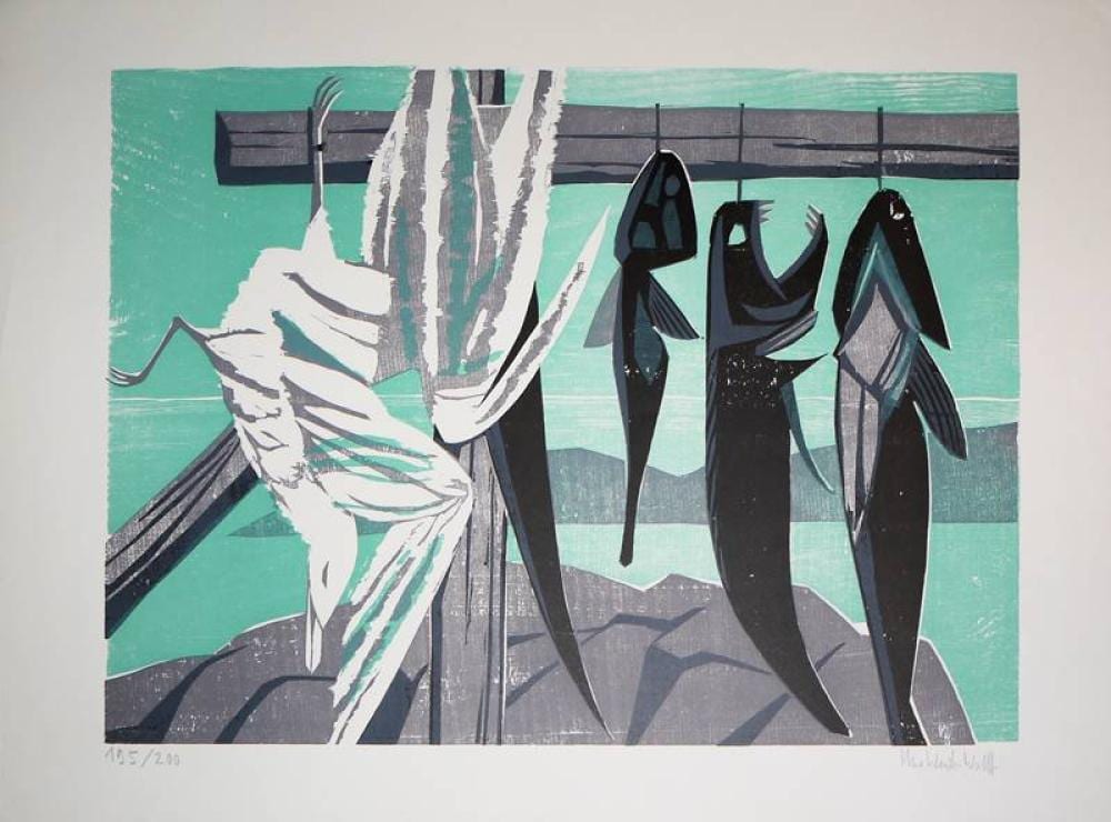 Uwe Wenk-Wolff comparable auction result: uwe wenk wolff landschaften und figuren 5 signierte graphiken