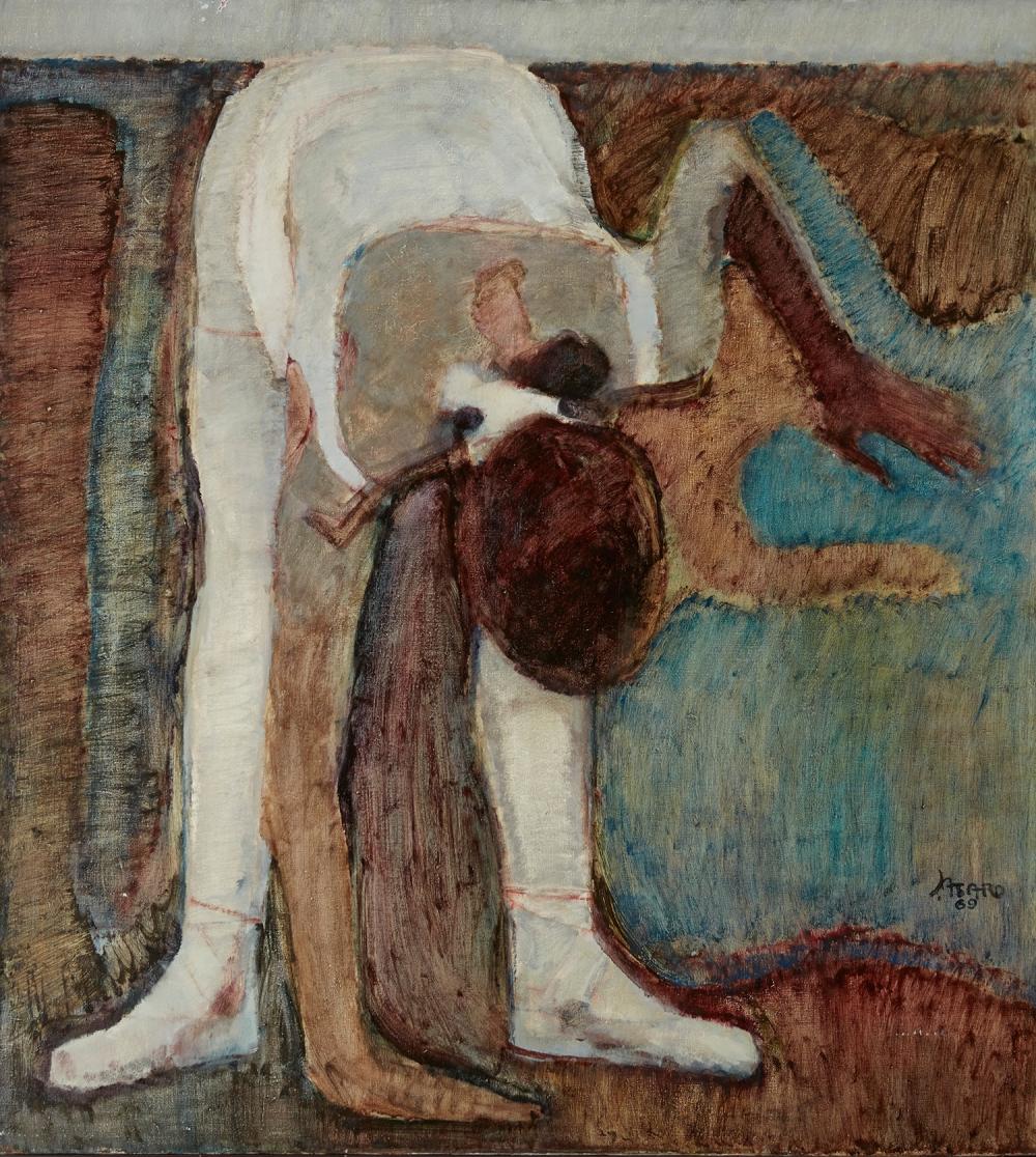 john asaro american b 1937 ballerina 1969 oil on canvas 42 x 38in 107 x 97cm · Andrew Jones Auctions · 2022-11-13 John Asaro comparable auction result: john asaro american b 1937 ballerina 1969 oil on canvas 42 x 38in 107 x 97cm