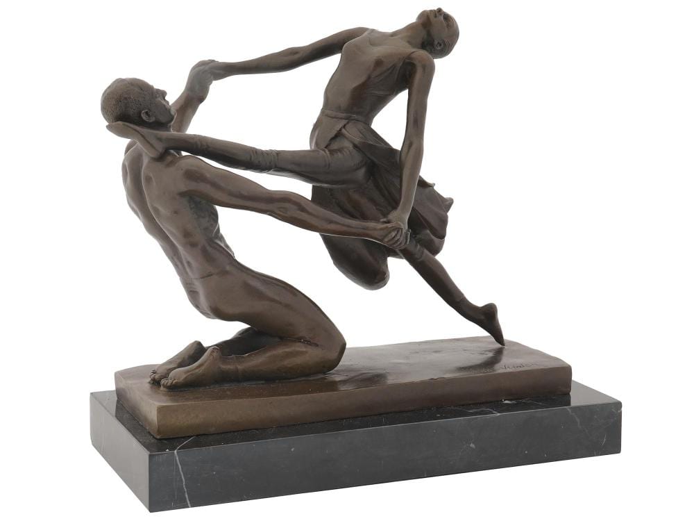 Aldo Vitaleh comparable auction result: art deco couple bronze sculpture by aldo vitaleh