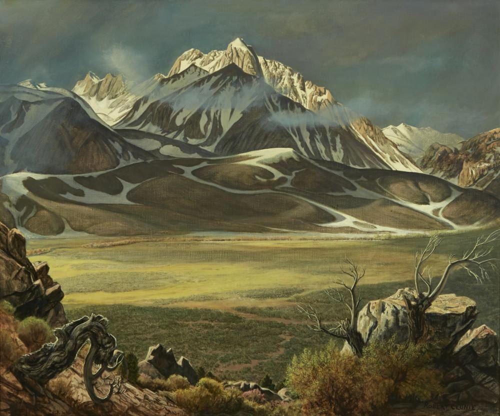 Robert Clunie comparable auction result: robert clunie 1895 1984 mt morrison mono county california 30 x 36 in framed 36 1 4 x 42 1 4 in