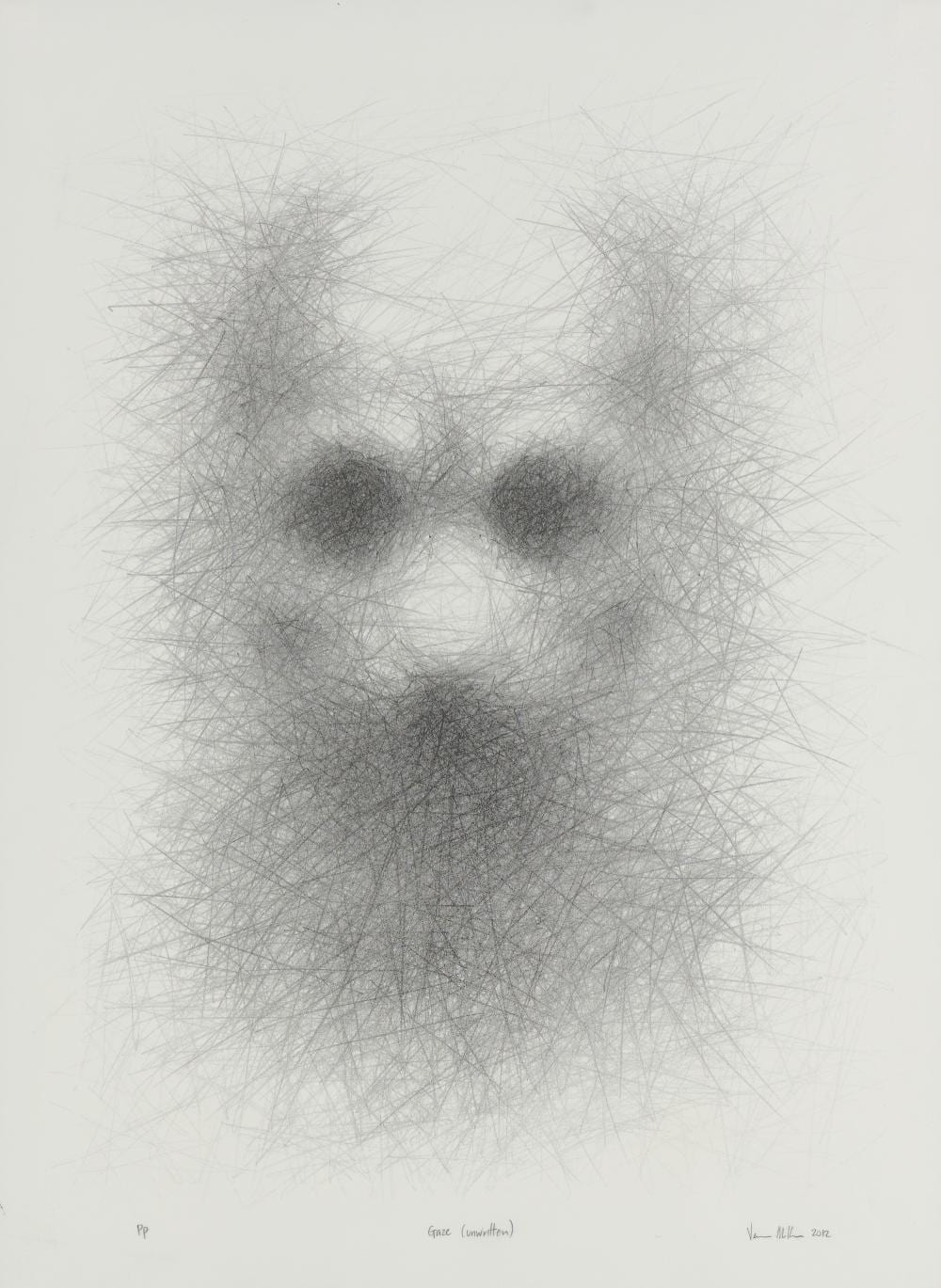 Vernon Ah Kee comparable auction result: vernon ah kee born 1967 gaze unwritten 2012 lithograph ed p p