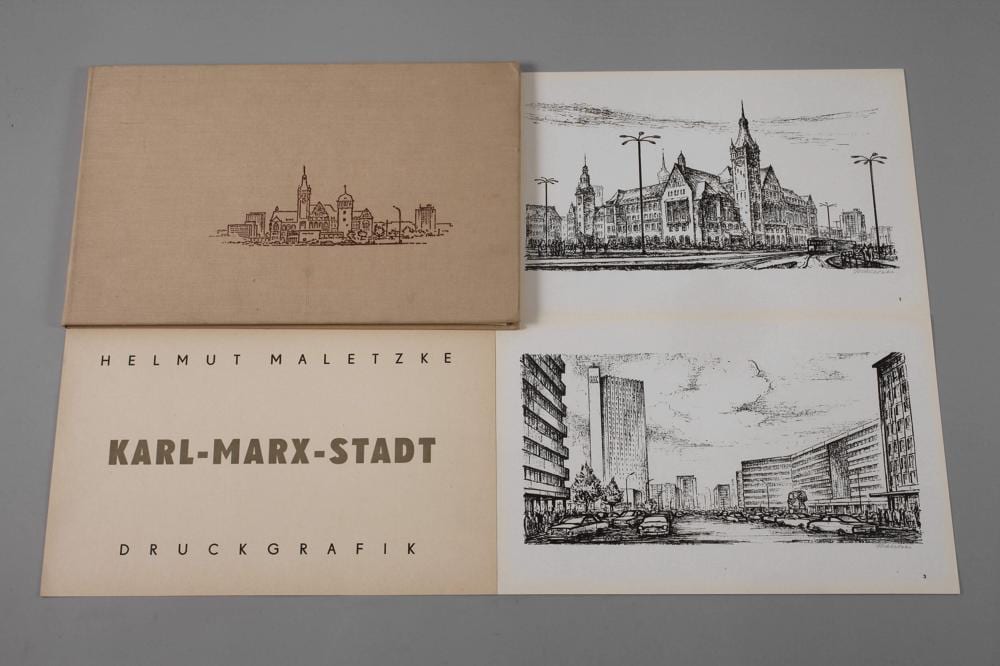 Helmut Maletzke comparable auction result: helmut maletzke mappe karl marx stadt