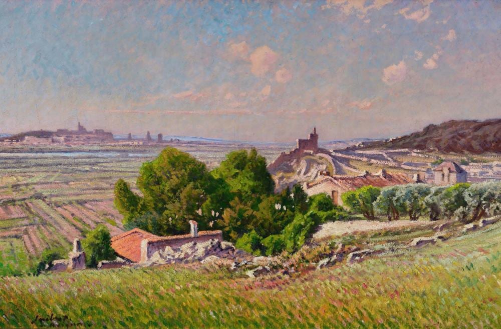 Léon Joubert comparable auction result: l on joubert 1851 1928 vue d avignon depuis villeneuve l s avignon
