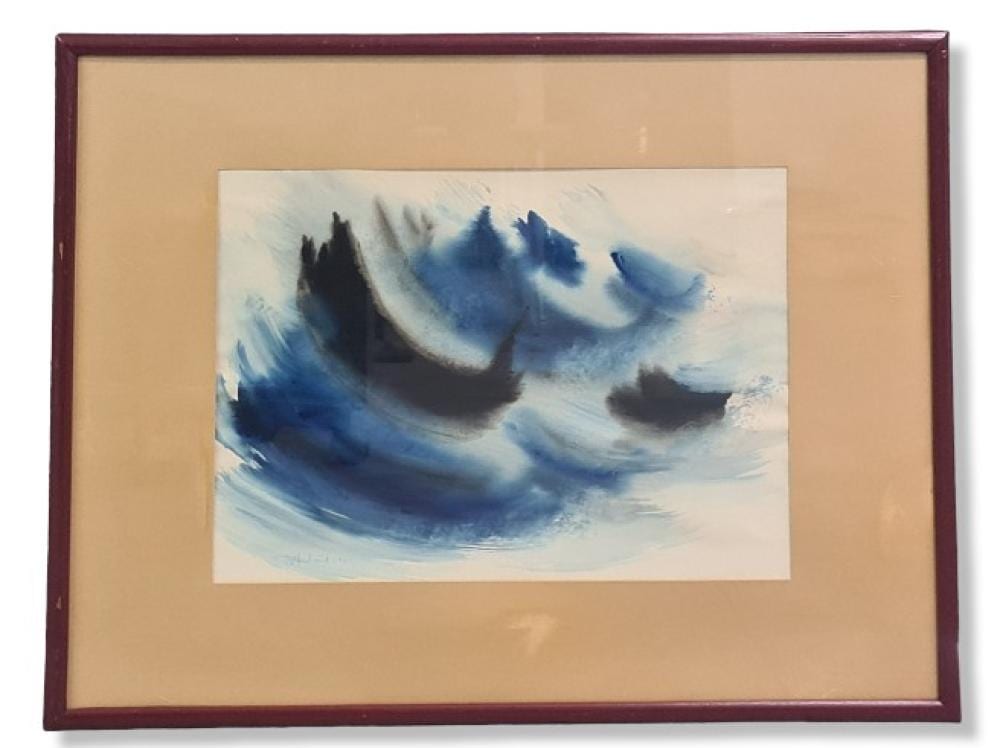 Berthe Dubail comparable auction result: berthe dubail 1911 1984 aquarelle sur papier composition abstraite dimensions 36 x 48 cm