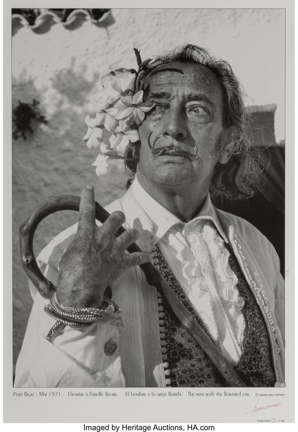 Marc Lacroix comparable auction result: marc lacroix 1927 2007 the man with the flowered ear poster 1971 offset li