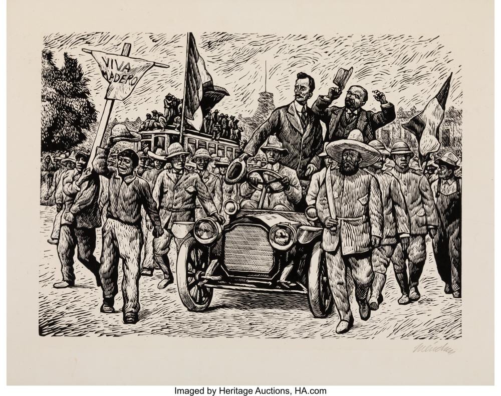 leopoldo m ndez 1902 1969 la entrada de francisco i madero en la ciudad de m · Heritage Auctions · 2022-11-16 Leopoldo Méndez comparable auction result: leopoldo m ndez 1902 1969 la entrada de francisco i madero en la ciudad de m