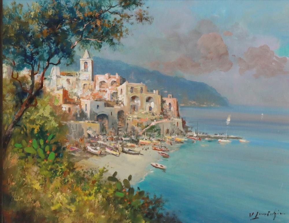 Vincenzo Laricchia comparable auction result: vincenzo laricchia b 1940 italian city on coast