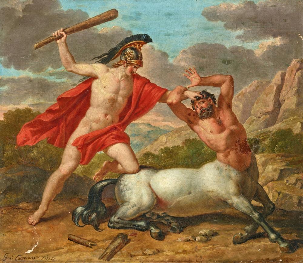 Giuseppe Cammarano comparable auction result: giuseppe cammarano hercules slays a centaur