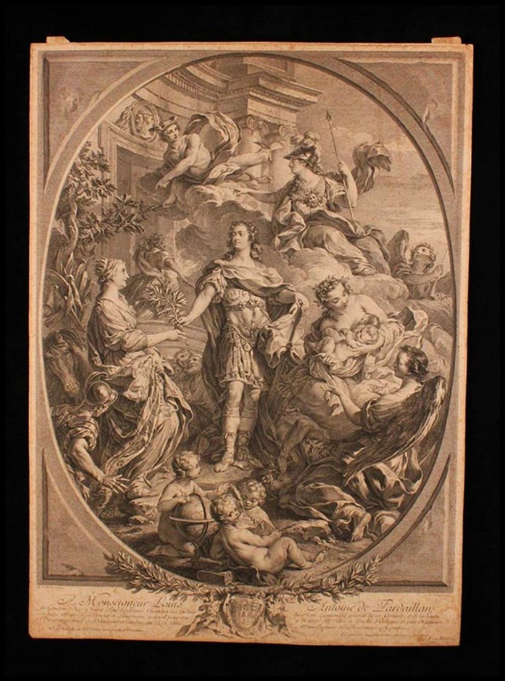 Laurent Cars comparable auction result: laurent cars 1699 1771 louis xv of bourbon gives peace to europe ca 1730