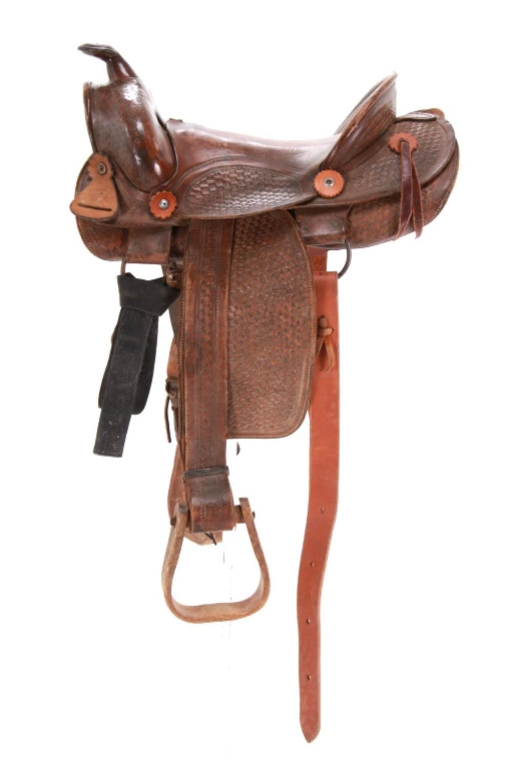 JC Higgins Western Ranch Saddle, C. Mid 1900s sold by North American Auction Company, lot 647 — auction record photograph