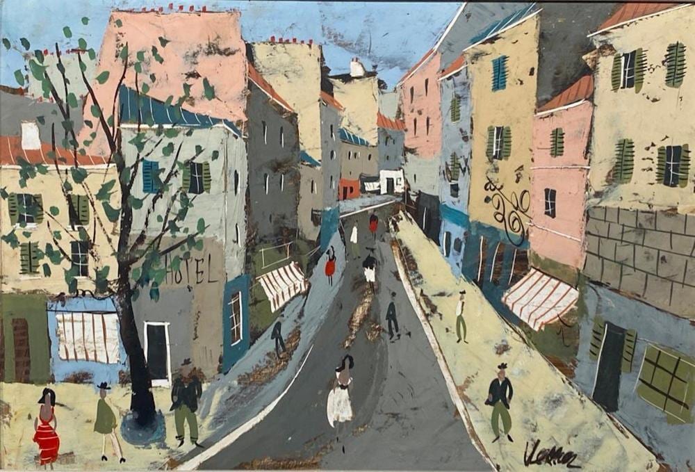Maurice Verrier comparable auction result: maurice verrier charles levier oil paris street scene