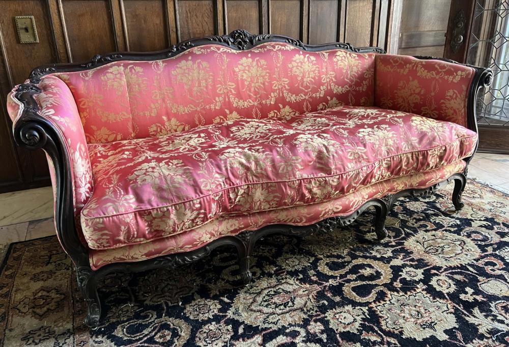 Auction comp thumbnail for Antique French Rococo Revival Mahogany Frame Sofa (Greenwich Auction, Lot 44)