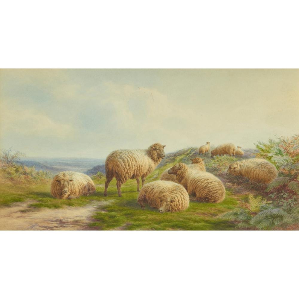 Frederick Williamson comparable auction result: frederick williamson british 1835 1900 grazing on the hillside