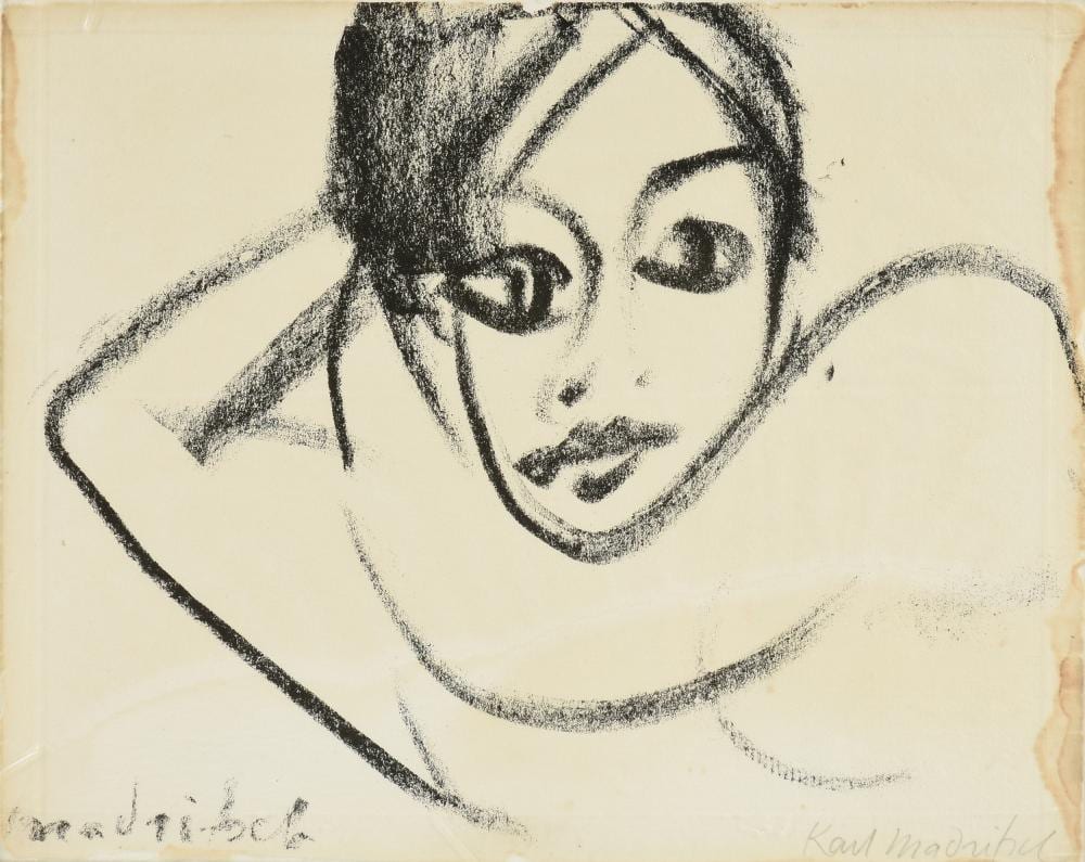 Karl Madritsch comparable auction result: karl madritsch swiss 1908 1986 a print homage to matisse mid 20th century