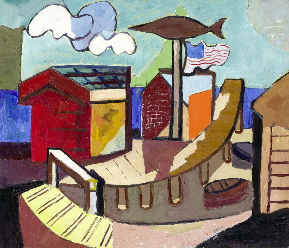 Joseph Lambert Cain comparable auction result: joseph lambert cain 1904 2003 sign of the swordfish 28 5 8 x 33 1 4 in 72 7 x 84 5 cm