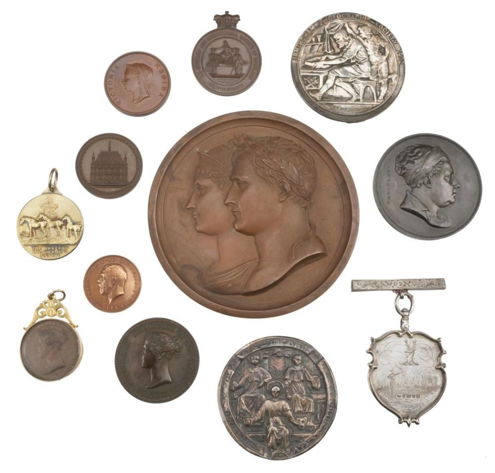 William Wyon comparable auction result: mixed medals st thomas s hospital london cheselden medal bronze medal by william wyon