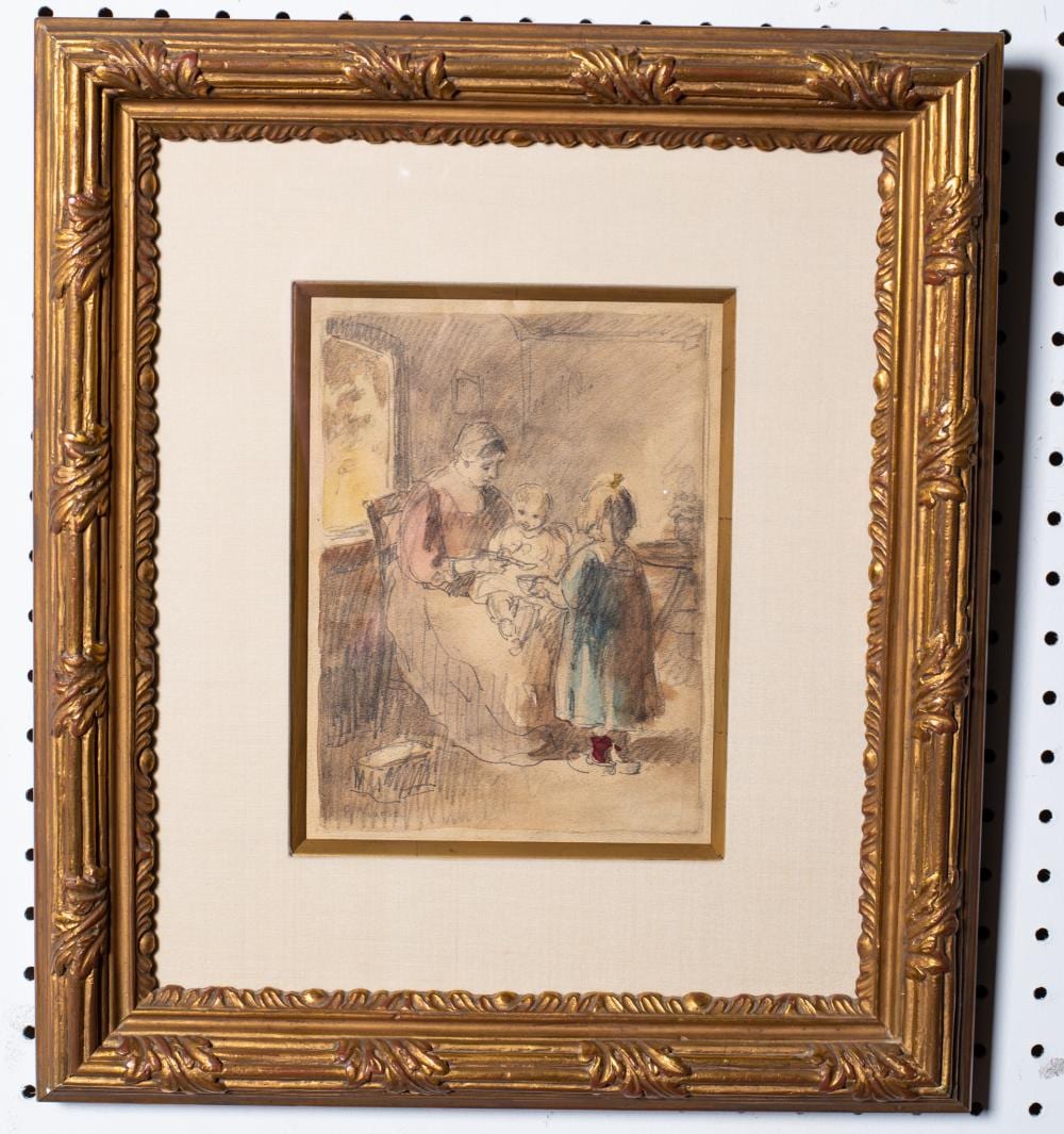 Elizabeth Nourse comparable auction result: elizabeth nourse 1859 1938 oh paris watercolor and crayon