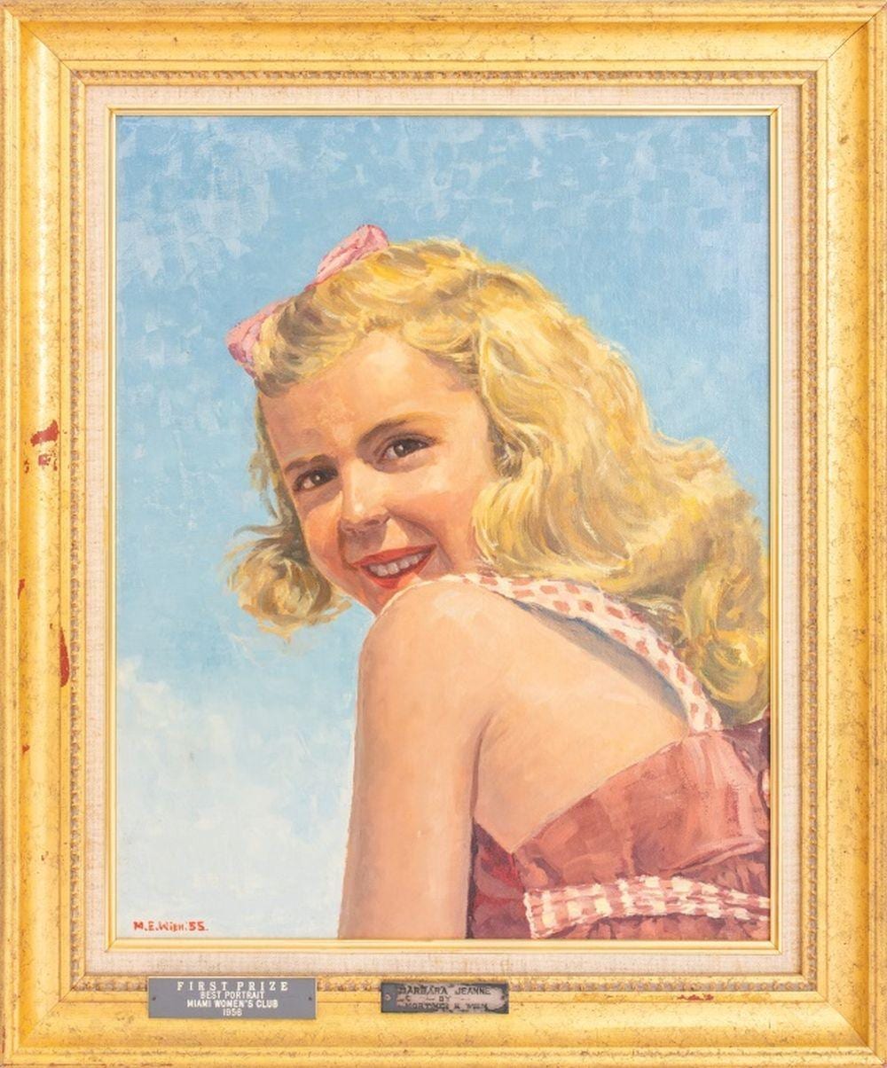 Mortimer E. Wien comparable auction result: m e wien barbara jeanne oil on board 1955
